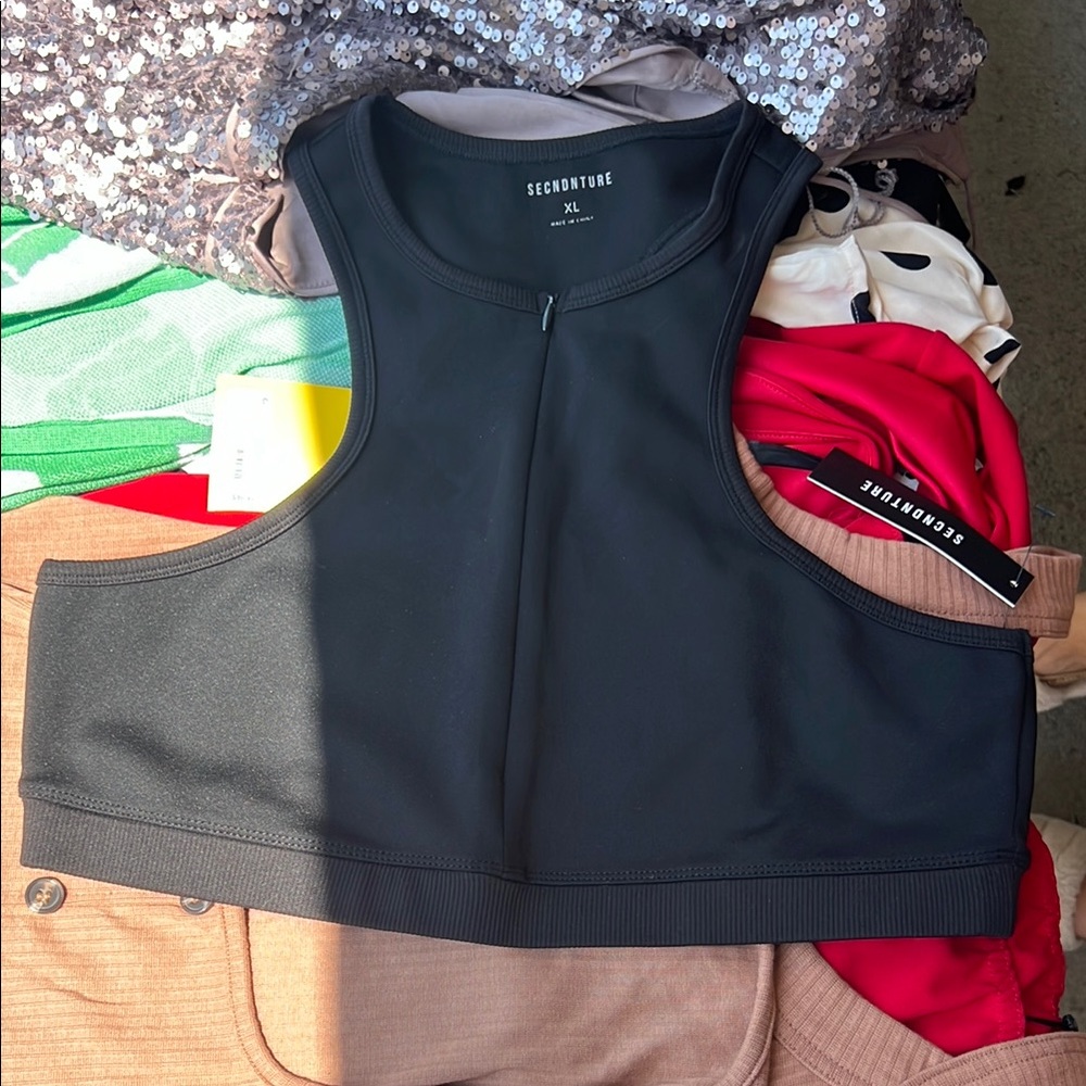 Second Nature Black Crop Top